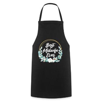 Meilleure sage-femme au monde Naissance d’obstétricien - Tablier de cuisine - noir - Devant - AI Model Male 185 dark (185cm)
