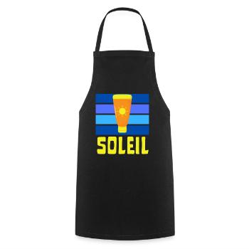 soleil crème solaire été bronzé - Tablier de cuisine - noir - Devant - AI Model Male 185 dark (185cm)