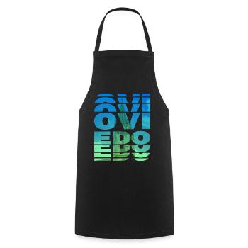 Oviedo Espagne Ville Skyline Accueil Amour Vacances - Tablier de cuisine - noir - Devant - AI Model Male 185 dark (185cm)