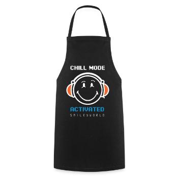 SmileyWorld Chill Mode Activated - Tablier de cuisine - noir - Devant - AI Model Male 185 dark (185cm)