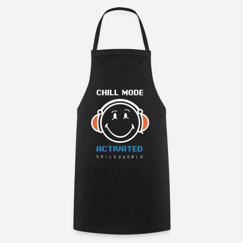 SmileyWorld Chill Mode Activated - Cooking Apron - black