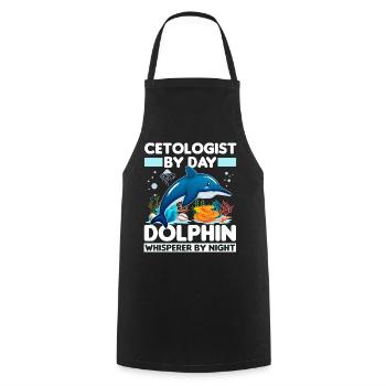 Meeresbiologie Delfin | Meeresbiologe Geschenkidee - Kochschürze - Schwarz - Vorne - AI Model Male 185 dark (185cm)