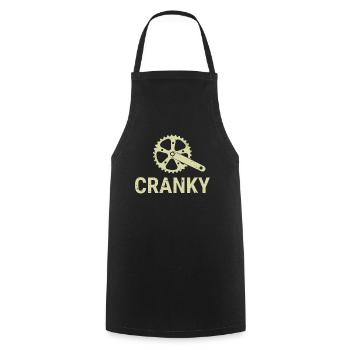 Grumpy cycling gift for cyclists - Cooking Apron - black - Front - AI Model Male 185 dark (185cm)