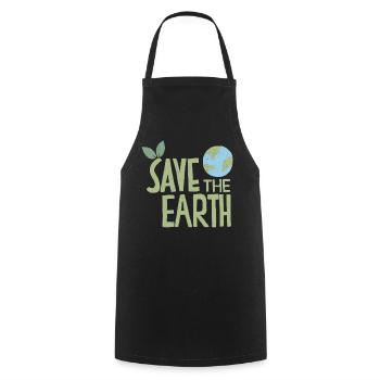 Save The Earth Nachhaltig Klimawandel - Kochschürze - Schwarz - Vorne - AI Model Male 185 dark (185cm)