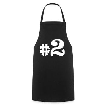 #2 - Tablier de cuisine - noir - Devant - AI Model Male 185 dark (185cm)