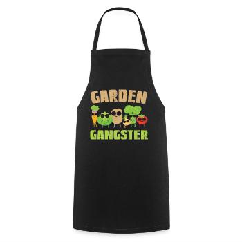 Garden Gangster - Cool Vegetables - Cooking Apron - black - Front - AI Model Male 185 dark (185cm)