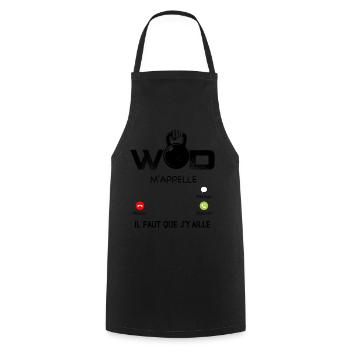 Le Wod M'Appelle Sport Entrainement Humour Homme - Tablier de cuisine - noir - Devant - AI Model Male 185 dark (185cm)