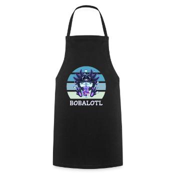Boba Bubble Tea Axolotl Bobalotl - Cooking Apron - black - Front - AI Model Male 185 dark (185cm)