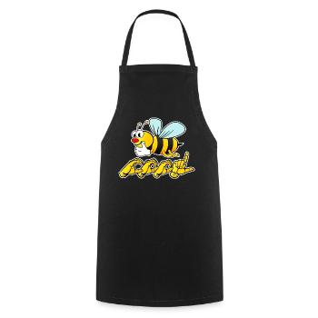 BEE COOL - BE COOL dgs mit Gebärdensprache asl - Kochschürze - Schwarz - Vorne - AI Model Male 185 dark (185cm)