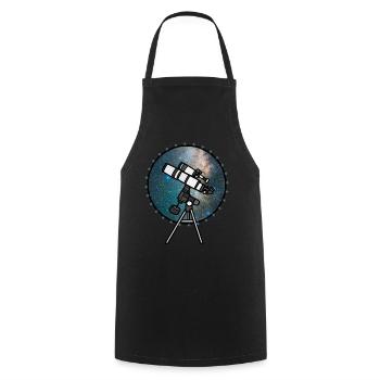 Telescope Clearsky Telephotography Astronomy - Cooking Apron - black - Front - AI Model Male 185 dark (185cm)