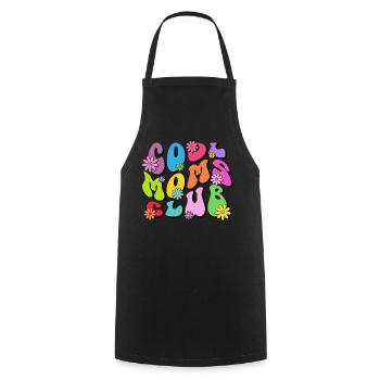 Club des mamans cool - Tablier de cuisine - noir - Devant - AI Model Male 185 dark (185cm)