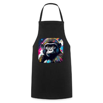 Cool gorilla in graffiti style - Cooking Apron - black - Front - AI Model Male 185 dark (185cm)