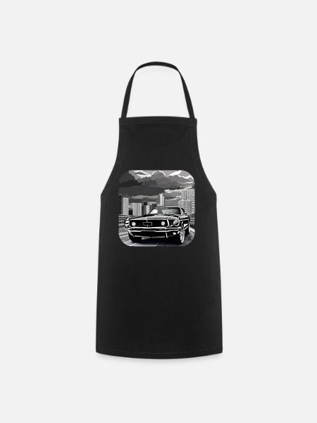 Vintage Drift Car Turbo Rally - Cooking Apron - black