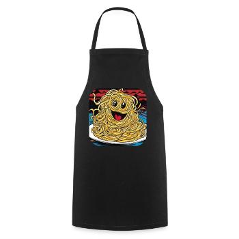 Monstre spaghetti drôle pour Pastafaris - Tablier de cuisine - noir - Devant - AI Model Male 185 dark (185cm)