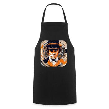 Cooles Steampunk Design - Kochschürze - Schwarz - Vorne - AI Model Male 185 dark (185cm)