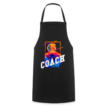 Trainer Coach Training Training Sport Team - Cooking Apron - black - Front - AI Model Male 185 dark (185cm)