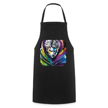 Super-héros coloré - Tablier de cuisine - noir - Devant - AI Model Male 185 dark (185cm)