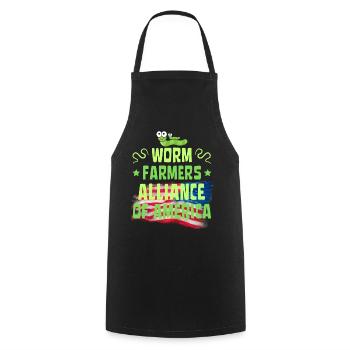 Worm Farmers Alliance of America - Cooking Apron - black - Front - AI Model Male 185 dark (185cm)