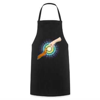 Dog's Paw, Human Hand - Cooking Apron - black - Front - AI Model Male 185 dark (185cm)