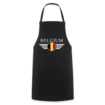 Belgien T-Shirt: Mode & Pralinen, pure Eleganz - Kochschürze - Schwarz - Vorne - AI Model Male 185 dark (185cm)