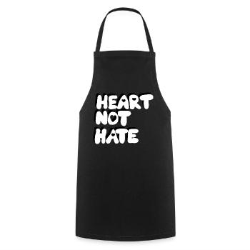 HEART NOT HATE - Kochschürze - Schwarz - Vorne - AI Model Male 185 dark (185cm)