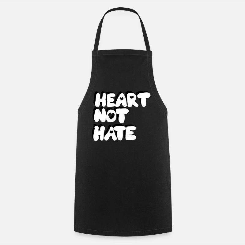 HEART NOT HATE - Kochschürze - Schwarz