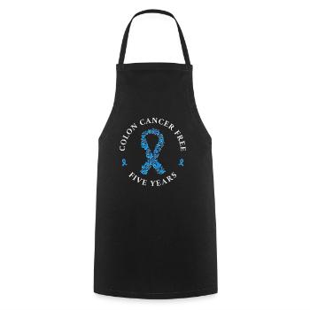Colon cancer free 5 years - Cooking Apron - black - Front - AI Model Male 185 dark (185cm)