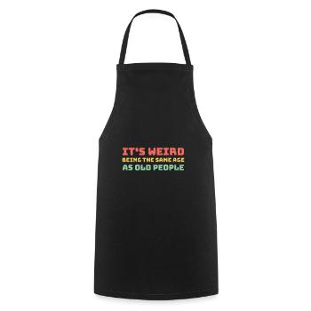 Même âge que les personnes âgées - Tablier de cuisine - noir - Devant - AI Model Male 185 dark (185cm)