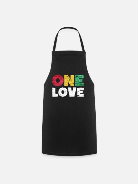 One Love Reggae Musique - Tablier de cuisine - noir