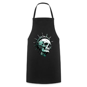 Liberty Skull // Skull Statue of Liberty FS0133 - Cooking Apron - black - Front - AI Model Male 185 dark (185cm)