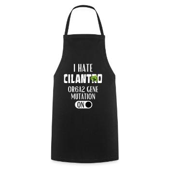 I HATE CILANTRO GENE MUTATION ON - Cooking Apron - black - Front - AI Model Male 185 dark (185cm)