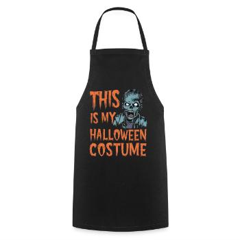 C’est mon costume d’Halloween - Zombie - Tablier de cuisine - noir - Devant - AI Model Male 185 dark (185cm)