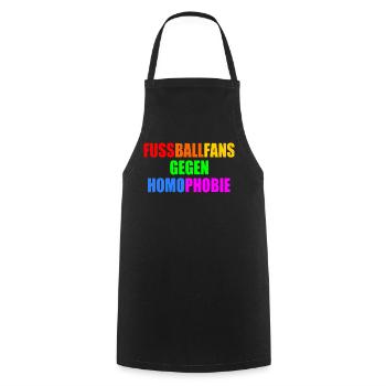 fußballfans gegen homophobie - Kochschürze - Schwarz - Vorne - AI Model Male 185 dark (185cm)