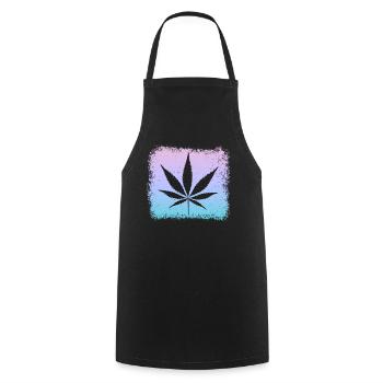 Kiffen Kiffer Weed Gras Stoner - Kochschürze - Schwarz - Vorne - AI Model Male 185 dark (185cm)