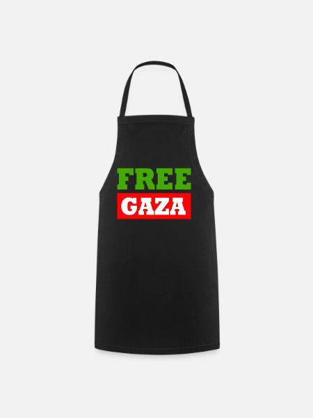 Free gaza - Kochschürze - Schwarz