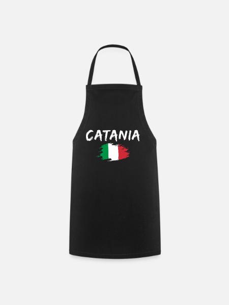 Catane Italie Drapeau Catane - Tablier de cuisine - noir