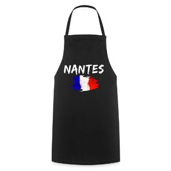 Nantes Frankreich Flagge Stadt Nantes - Kochschürze - Schwarz - Vorne - AI Model Male 185 dark (185cm)