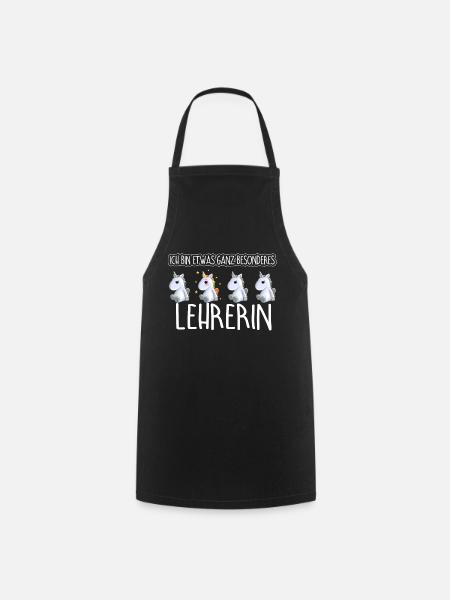LEHRERIN - Toll - Kochschürze - Schwarz