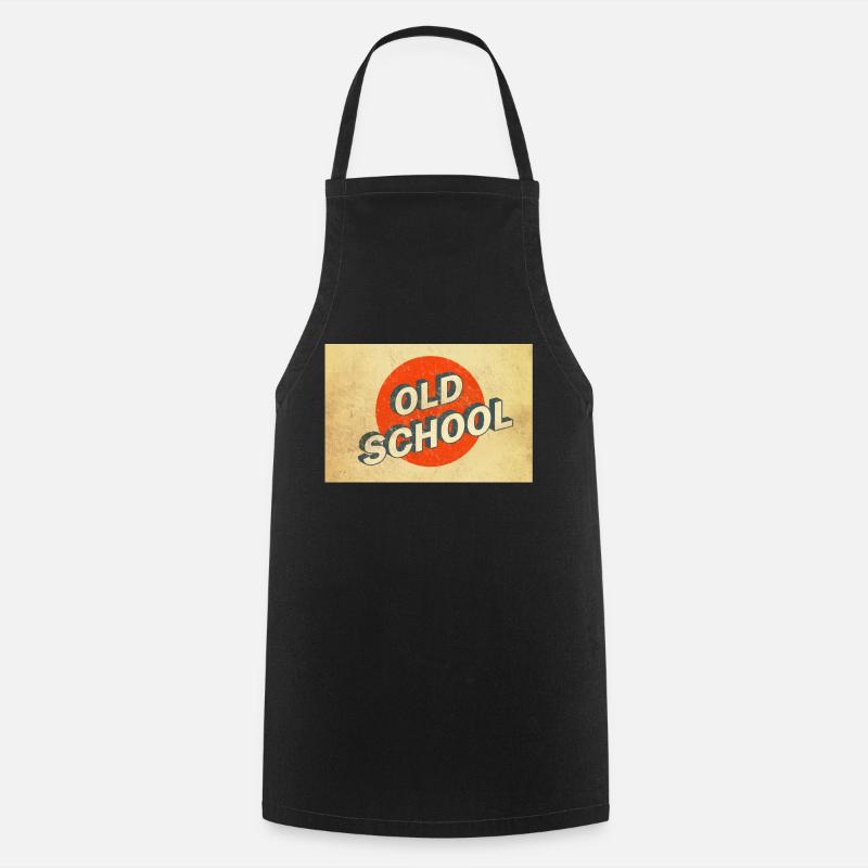 Affiche de logo Vintage Old School - Tablier de cuisine - noir