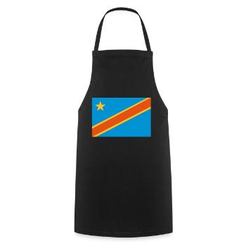 drapeau Congo Kinshasa - Congo flag - Tablier de cuisine - noir - Devant - AI Model Male 185 dark (185cm)
