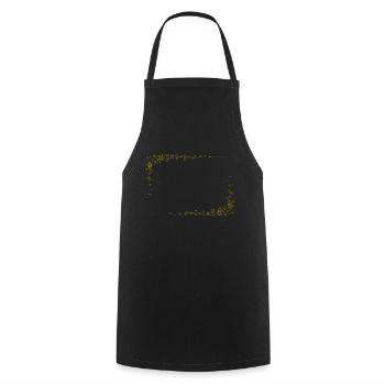 Sternrahmen Gold - Kochschürze - Schwarz - Vorne - AI Model Male 185 dark (185cm)