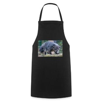 Binturong (Arctictis binturong) Marderbär Asien - Kochschürze - Schwarz - Vorne - AI Model Male 185 dark (185cm)