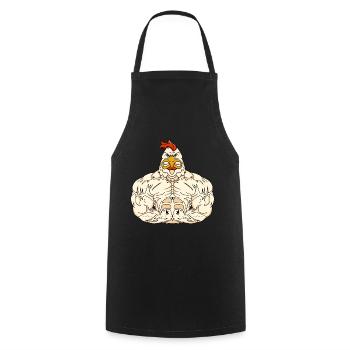 Fitness Bodybuilding Gym Culturiste Musculation - Tablier de cuisine - noir - Devant - AI Model Male 185 dark (185cm)