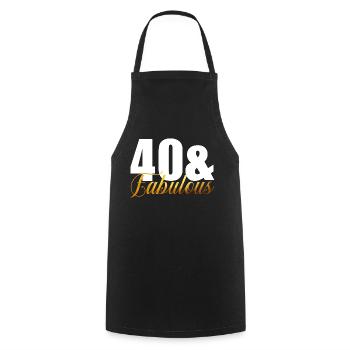 40 & Fabulous - Cooking Apron - black - Front - AI Model Male 185 dark (185cm)