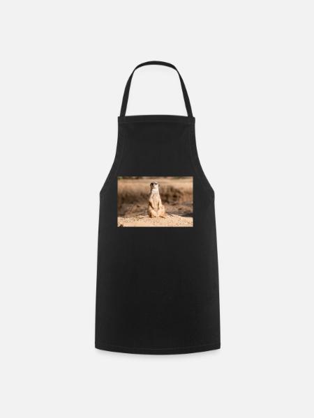 Suricate (Suricata suricatta) meerkat - Tablier de cuisine - noir