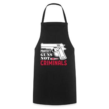 Protect Guns Not Criminal - Cooking Apron - black - Front - AI Model Male 185 dark (185cm)