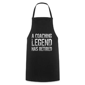 Retired Coach Retirement Gift Idea For Men Women - Cooking Apron - black - Front - AI Model Male 185 dark (185cm)