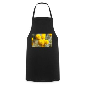 Lavender cotton or gray santolina holy herb - Cooking Apron - black - Front - AI Model Male 185 dark (185cm)