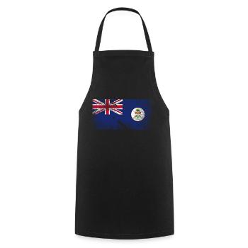 Drapeau des îles Caïmans - Vintage Grunge - Tablier de cuisine - noir - Devant - AI Model Male 185 dark (185cm)