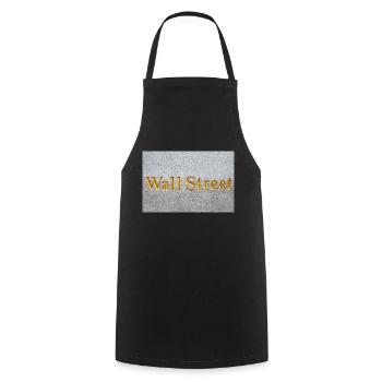 Wall Street golden lettering New York USA - Cooking Apron - black - Front - AI Model Male 185 dark (185cm)